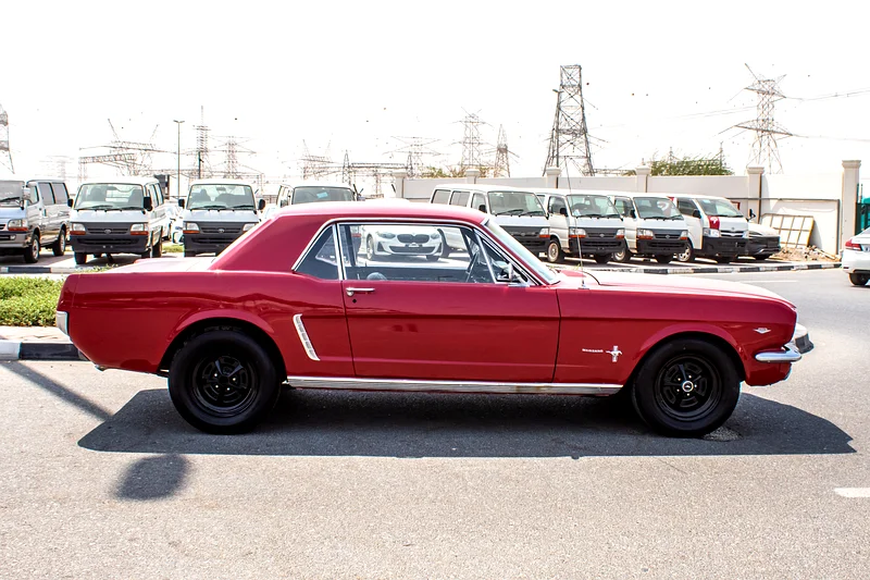 1965 Ford Mustang GT 8 Cylinder Engine Petrol Red Black Coupe