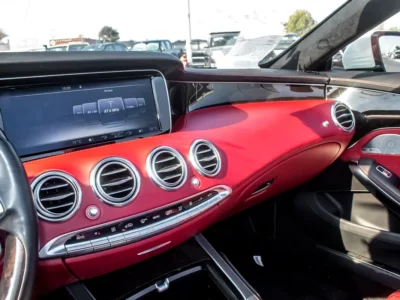 2017 Mercedes-Benz S-Class S 550 4Matic Coupe 8 Cylinder Engine White Red