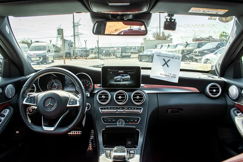 2016 Mercedes-Benz C-Class C450 4MATIC 6 Cylinder Engine White Red Wagon