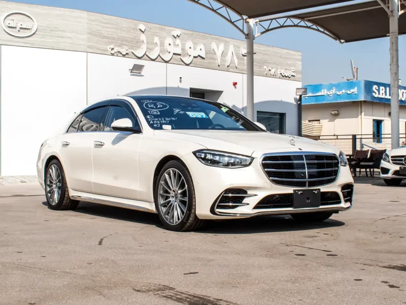 2022 Mercedes-Benz S-Class S 580 4Matic 8 Cylinders Engine White Black Sedan