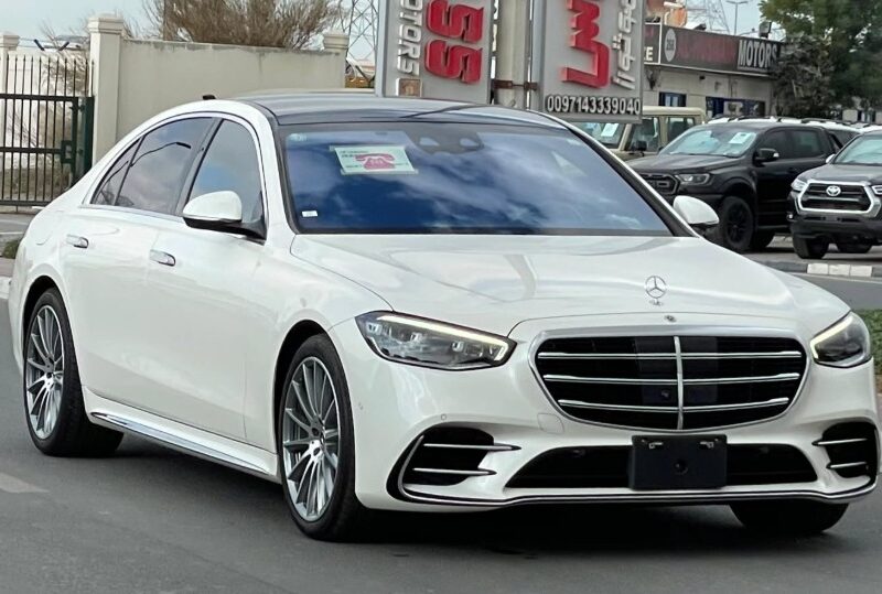 2022 Mercedes-Benz S580L 4.0 Liters V8 Petrol Engine White Black Sedan AWD