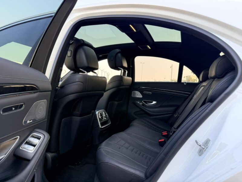 2018 Mercedes-Benz S400 3.0-liter turbocharged V6 Engine White Black