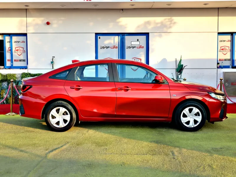 2023 Toyota Yaris S 4 Cylinders Engine Red Beige Sedan GCC Specs