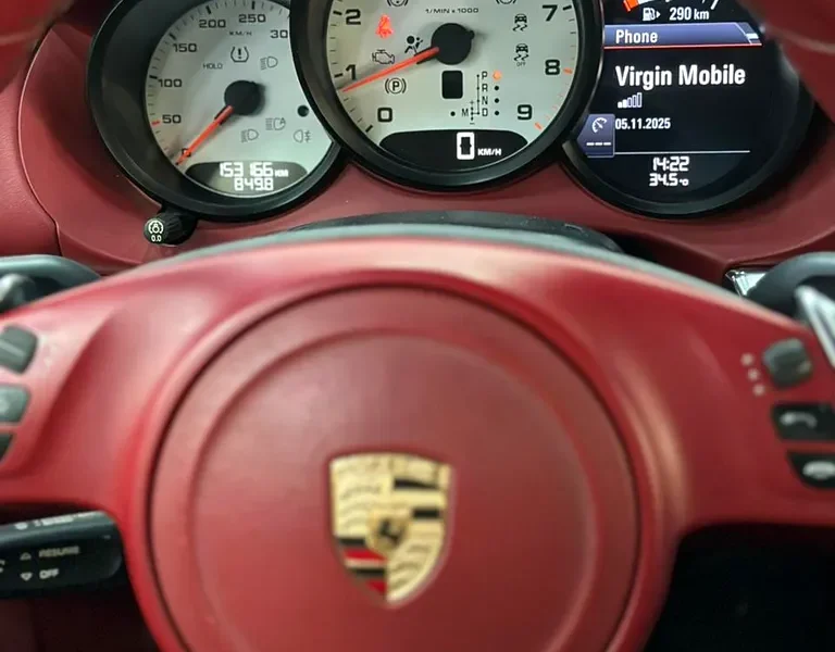 2014 Porsche Cayman S 6 Cylinders Engine Grey Red Coupe GCC Specs