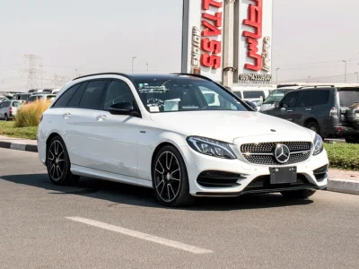 2016 Mercedes-Benz C-Class C450 4MATIC 6 Cylinder Engine White Red Wagon