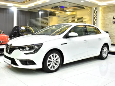 2019 Renault Megane LE 4 Cylinder Petrol Engine White Beige Sedan GCC Specs