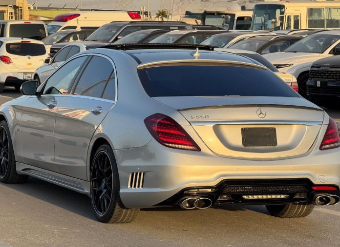 2014 Mercedes S550 Wald Body Kit 4.7L Twin-Turbo V8 Silver Black Sedan