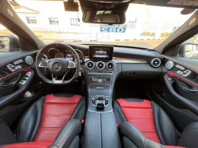 2017 Mercedes-Benz C63S AMG 4.0 Liters V8 Engine Black Red Sedan RWD