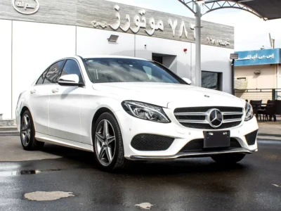 2016 Mercedes-Benz C-Class C200 4 Cylinders Engine White Black Sedan