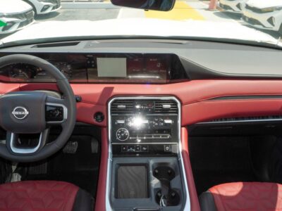 2025 Nissan Patrol Platinum 6 Cylinder Engine Automatic White Red SUV