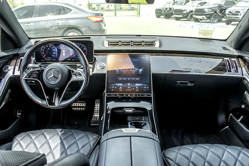 2022 Mercedes-Benz S-Class S 500l 6 Cylinder Engine Petrol White Black Sedan