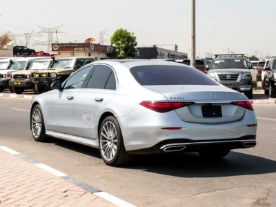 2021 Mercedes-Benz S-Class S 400 4Matic 6 Cylinders Engine Silver Tan Sedan