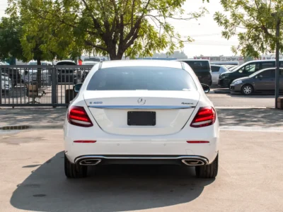 2018 Mercedes-Benz E-Class E400 4Matic 6 Cylinders Engine White Black Sedan