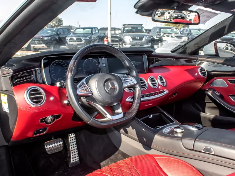 2017 Mercedes-Benz S-Class S 550 4Matic Coupe 8 Cylinder Engine White Red