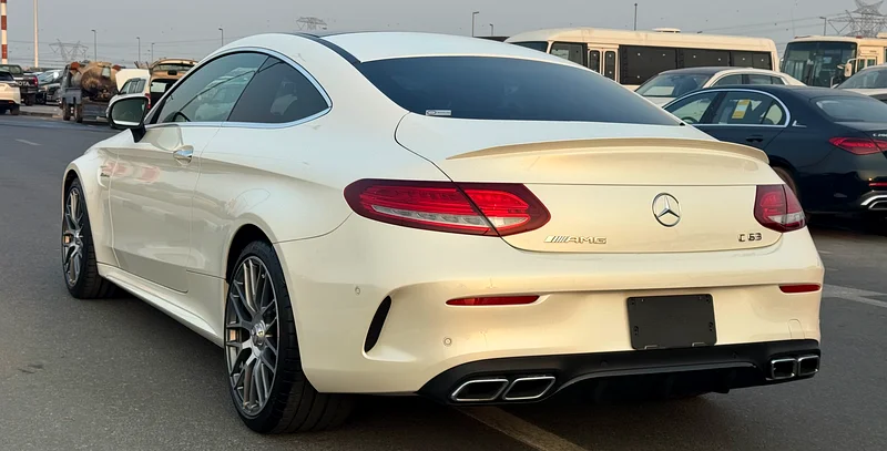 2017 Mercedes-Benz C-Class C63 AMG 8 Cylinders Engine White Black Coupe