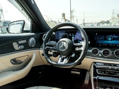 2021 Mercedes-Benz E-Class E53 AMG 6 Cylinders Engine White Beige Sedan