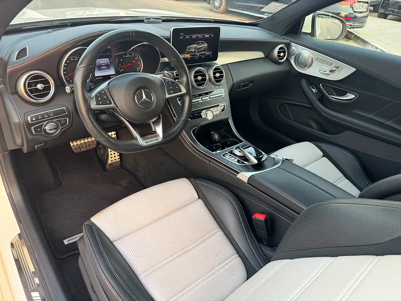 2017 Mercedes-Benz C-Class C63 AMG 8 Cylinders Engine White Black Coupe
