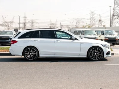 2016 Mercedes-Benz C-Class C450 4MATIC 6 Cylinder Engine White Red Wagon