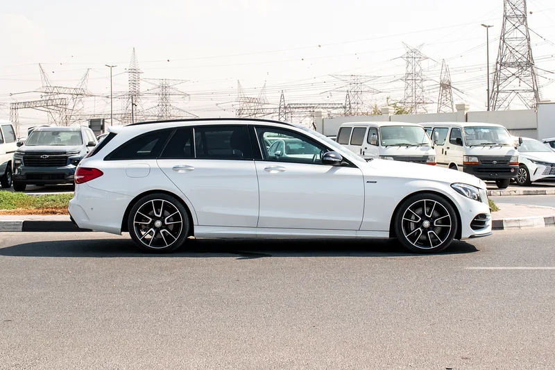 2016 Mercedes-Benz C-Class C450 4MATIC 6 Cylinder Engine White Red Wagon