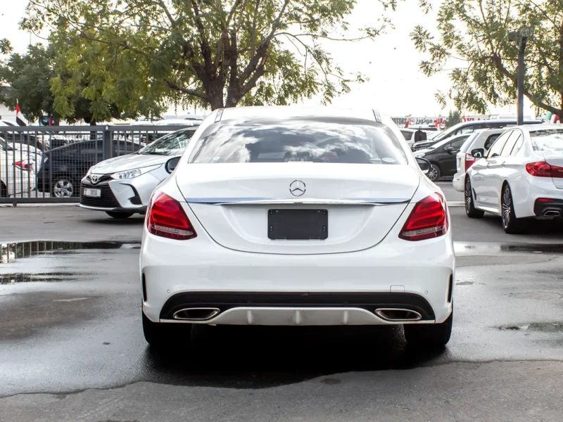 2016 Mercedes-Benz C-Class C200 4 Cylinders Engine White Black Sedan