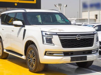 2025 Nissan Patrol Platinum 6 Cylinder Engine Automatic White Red SUV