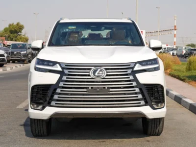 2024 Lexus LX 600 6 Cylinders Engine GCC Specs White Tan SUV