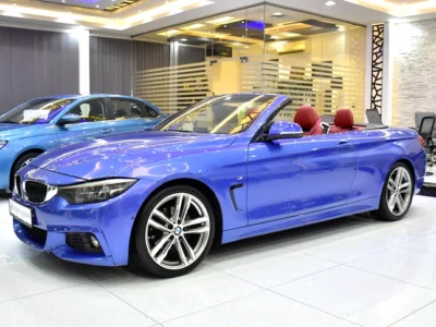 2019 BMW 4-Series 420i Convertible 4 Cylinder Engine Blue Red GCC Specs