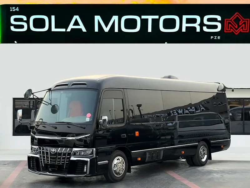 2025 Toyota Coaster Other 6 Cylinders Engine Black Orange Van MT GCC Specs