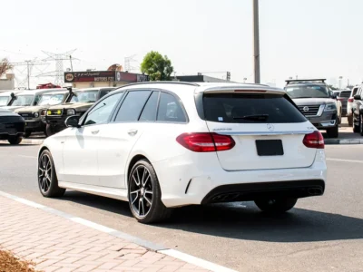 2016 Mercedes-Benz C-Class C450 4MATIC 6 Cylinder Engine White Red Wagon