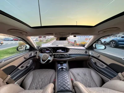 2018 Mercedes-Maybach S-Class S650 12 Cylinders Engine White Beige Sedan