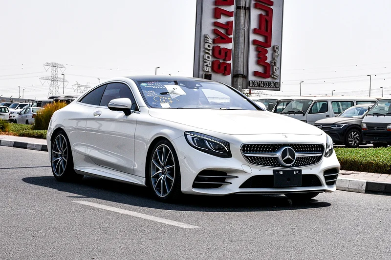 2018 Mercedes-Benz S-Class S 560 4MATIC 8 Cylinders Engine White Red Coupe
