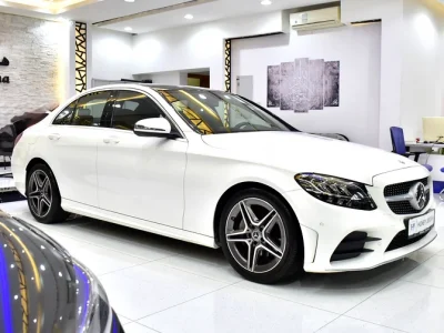 2020 Mercedes-Benz C-Class C200 4 Cylinders Engine White Brown Sedan