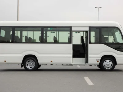 2025 Toyota Coaster HI ROOF 23S D 4.0L MT STD RD White Brown