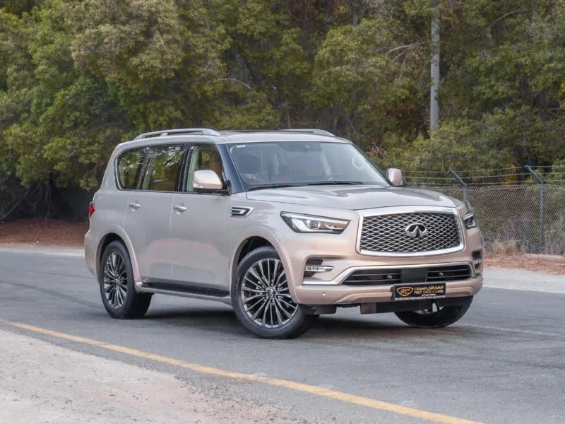 2023 Infiniti QX80 Luxury 5.6L 8 Cylinders Engine Grey Brwon SUV GCC Specs