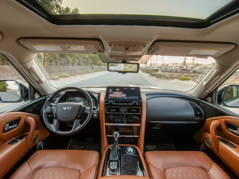 2023 Infiniti QX80 Luxury 5.6L 8 Cylinders Engine Grey Brwon SUV GCC Specs