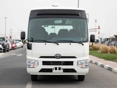 2025 Toyota Coaster HI ROOF 23S D 4.0L MT STD RD White Brown