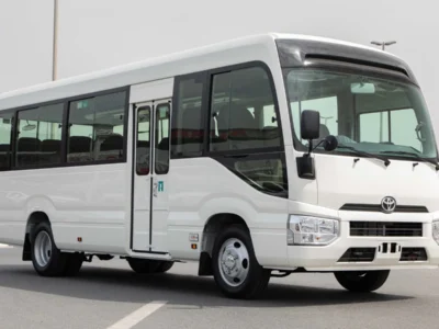 2025 Toyota Coaster HI ROOF 23S D 4.0L MT STD RD White Brown