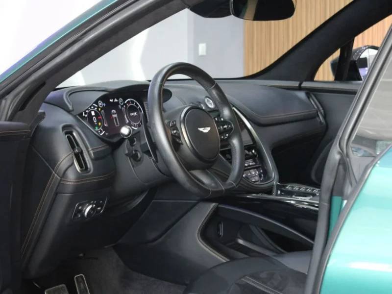 2022 Aston Martin DBX 550 4.0L twin-turbo V8 Engine Green Black SUV