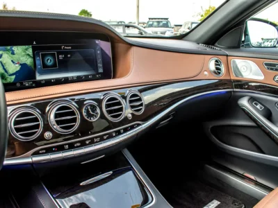 2018 Mercedes-Benz S-Class S 560 6 Cylinder Petrol Engine White Brown Sedan