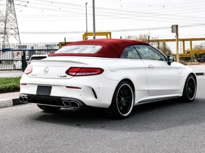 2019 Mercedes-Benz C-Class AMG C63S 8 Cylinder Engine White Red Convertible