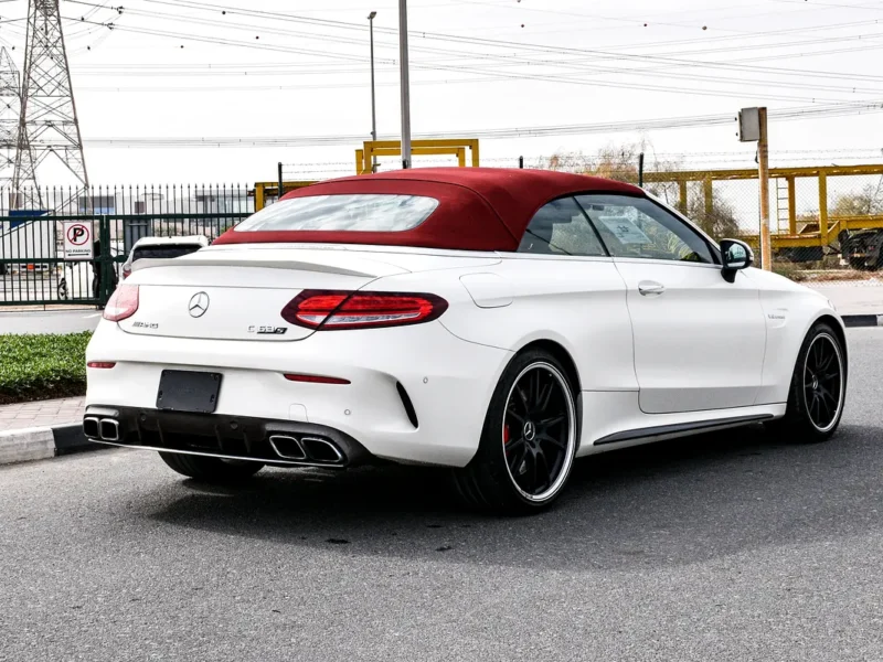 2019 Mercedes-Benz C-Class AMG C63S 8 Cylinder Engine White Red Convertible