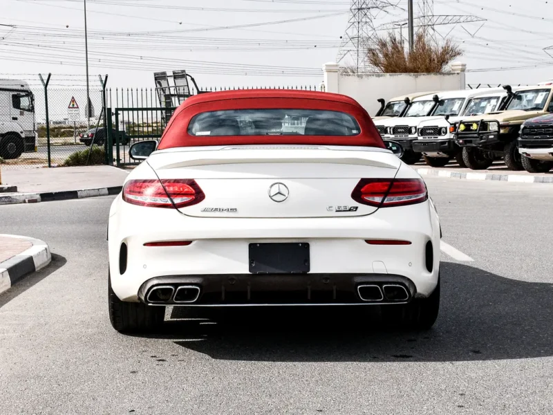 2019 Mercedes-Benz C-Class AMG C63S 8 Cylinder Engine White Red Convertible