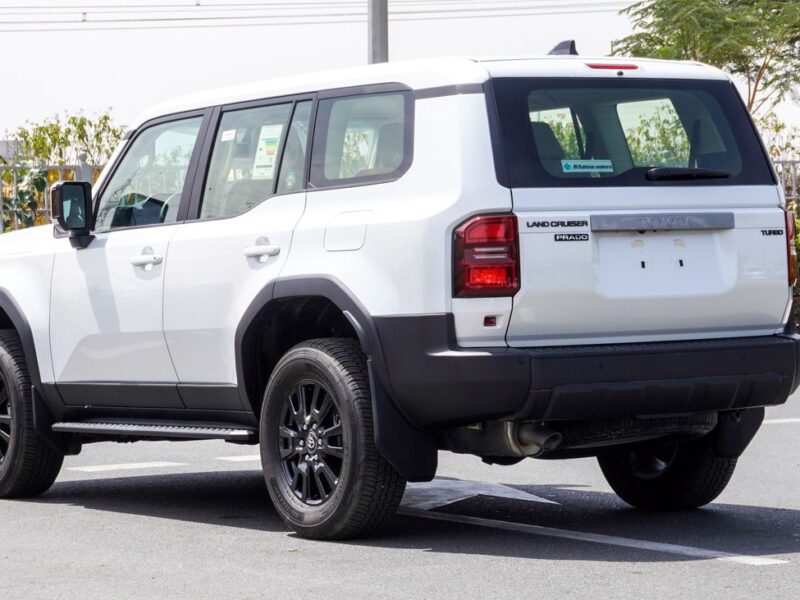 2025 Toyota Prado 2.4 Liter 4 Cylinder Petrol Engine White Beige SUV GCC Specs