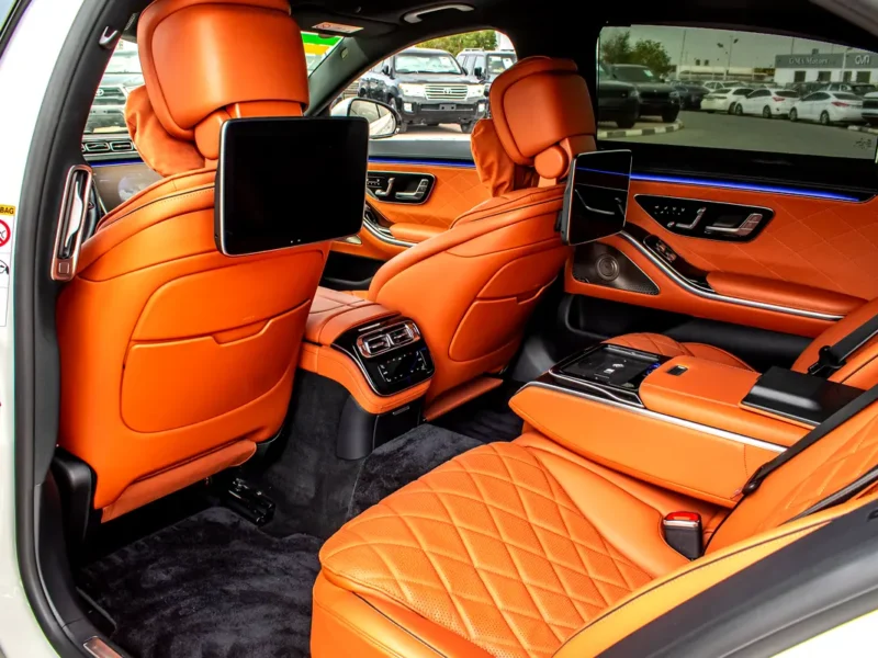 2021 Mercedes-Benz S-Class S 500 L 4Matic 6 Cylinder Engine White Orange Sedan