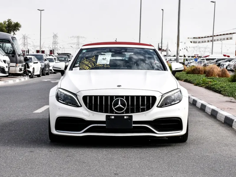 2019 Mercedes-Benz C-Class AMG C63S 8 Cylinder Engine White Red Convertible