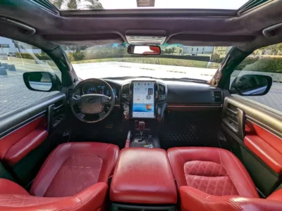 2008 Toyota Land Cruiser VXR TOP 8 Cylinders Petrol Engine White Red SUV