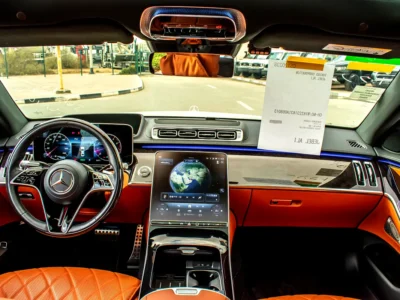 2021 Mercedes-Benz S-Class S 500 L 4Matic 6 Cylinder Engine White Orange Sedan