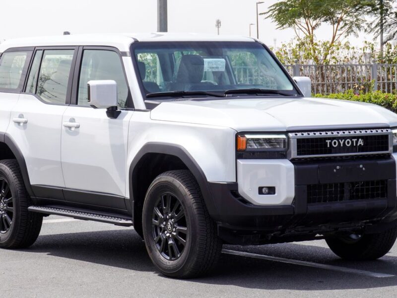 2025 Toyota Prado 2.4 Liter 4 Cylinder Petrol Engine White Beige SUV GCC Specs