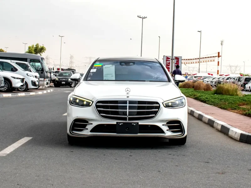 2021 Mercedes-Benz S-Class S 500 L 4Matic 6 Cylinder Engine White Orange Sedan