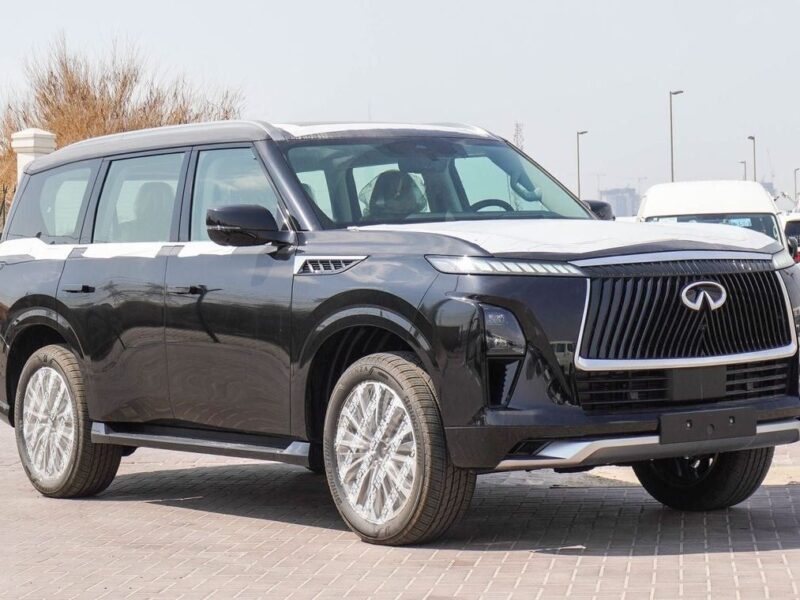 2025 Infiniti QX80 6 Cylinder Petrol Engine Black Tan SUV GCC Specs